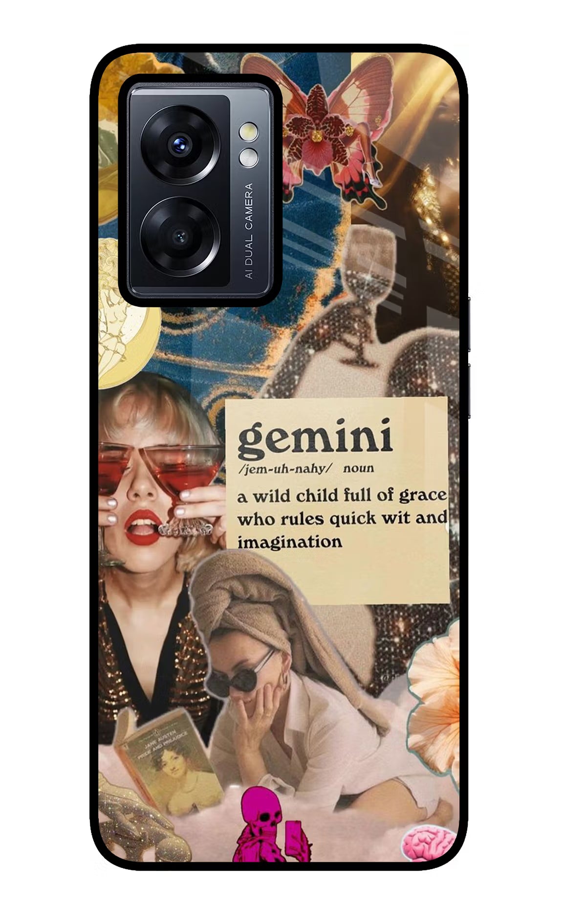 Gemini Zodiac Oppo K10 5G Glass Case Back Cover by Casekaro