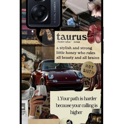 Taurus Zodiac Oppo K10 5G Glass Case Back Cover by Casekaro