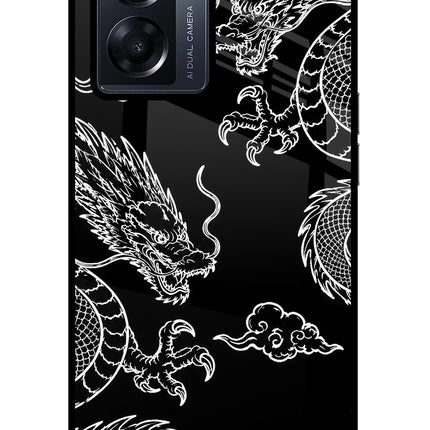 Twin Dragons Oppo K10 5G Glass Case Back Cover by Casekaro