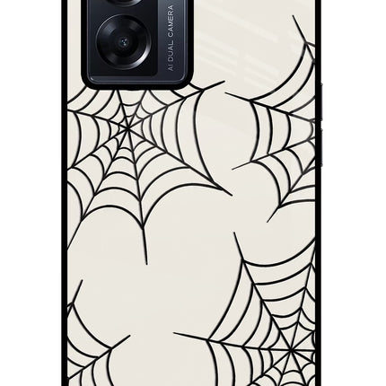 Spider Web Oppo K10 5G Glass Case Back Cover by Casekaro