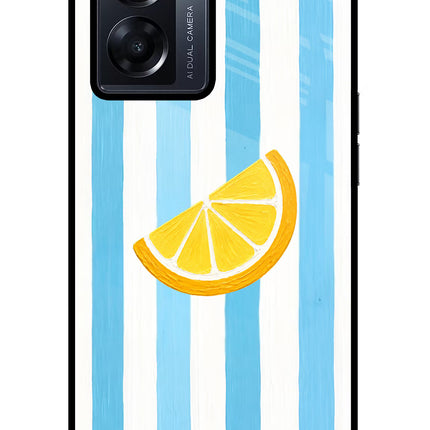 Summer Lemon Oppo K10 5G Glass Case Back Cover by Casekaro