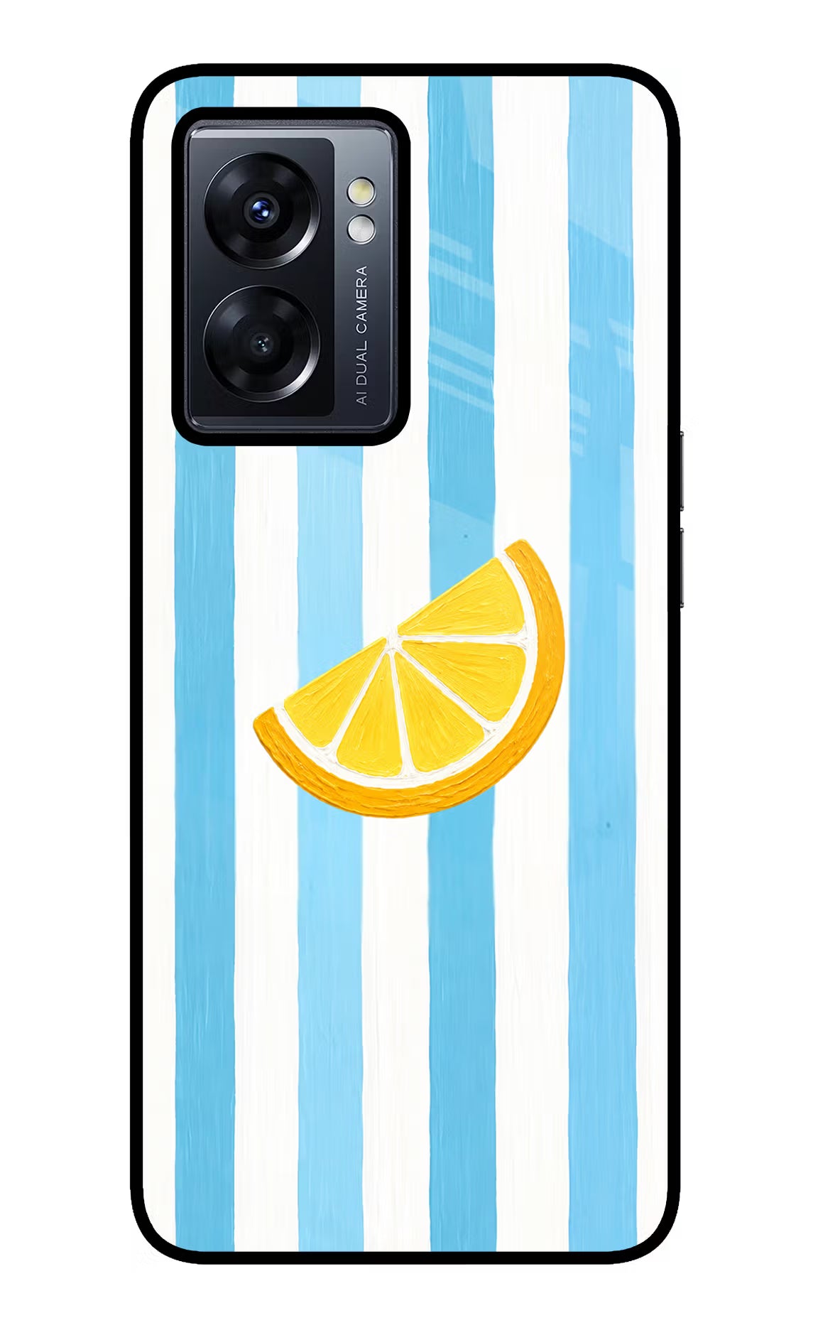 Summer Lemon Oppo K10 5G Glass Case Back Cover by Casekaro