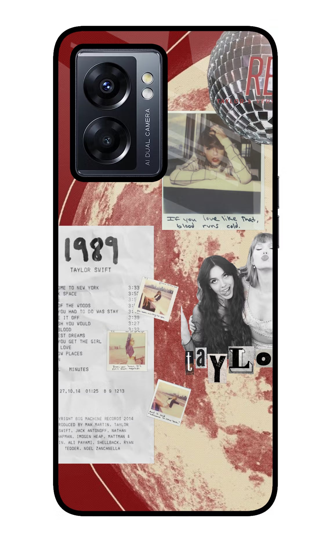 Taylor Swift Oppo K10 5G Glass Case Back Cover by Casekaro