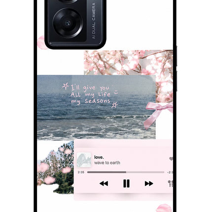 Wave to earth Oppo K10 5G Glass Case Back Cover by Casekaro