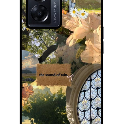 Rain Oppo K10 5G Glass Case Back Cover by Casekaro