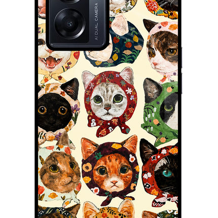 Cool Cat Oppo K10 5G Glass Case Back Cover by Casekaro
