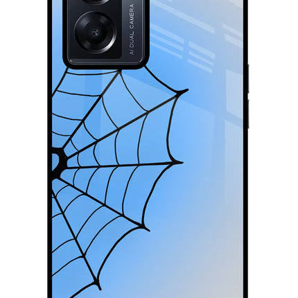 Blue Web Oppo K10 5G Glass Case Back Cover by Casekaro