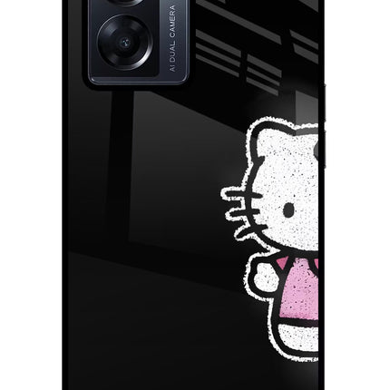Kitty Charm Oppo K10 5G Glass Case Back Cover by Casekaro