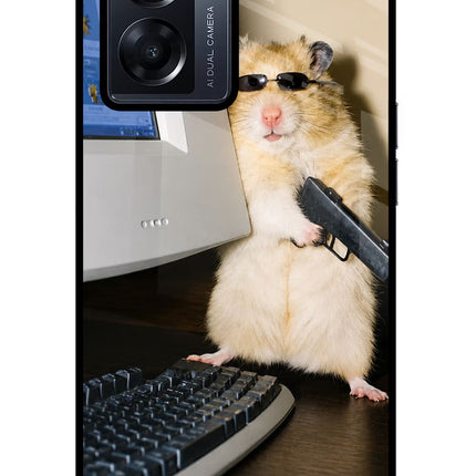 Hacker Hamster Oppo K10 5G Glass Case Back Cover by Casekaro