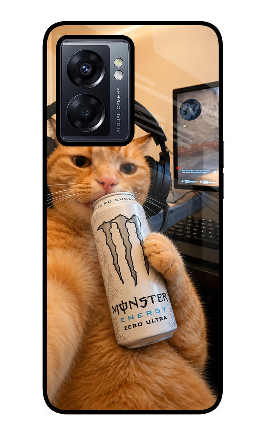 Gamer Cat Energy Oppo K10 5G Glass Case