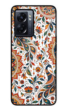 White Mayura Oppo K10 5G Glass Case