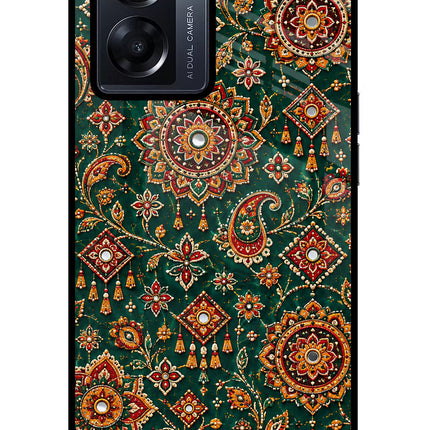 Green Pataka Oppo K10 5G Glass Case Back Cover by Casekaro