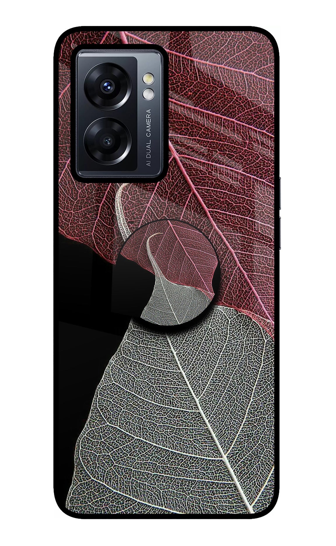 Leaf Pattern Oppo K10 5G Glass Case