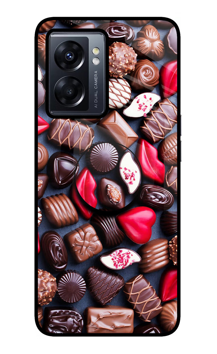 Chocolates Oppo K10 5G Pop Case, Glass case