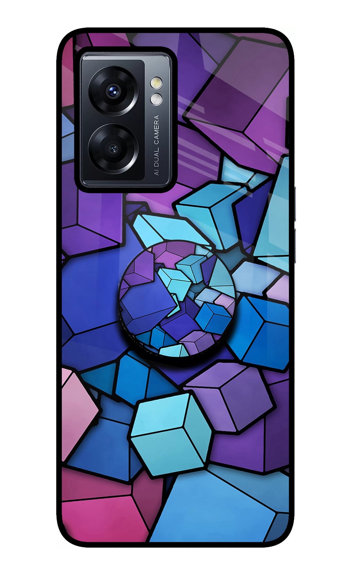 Cubic Abstract Oppo K10 5G Glass Case