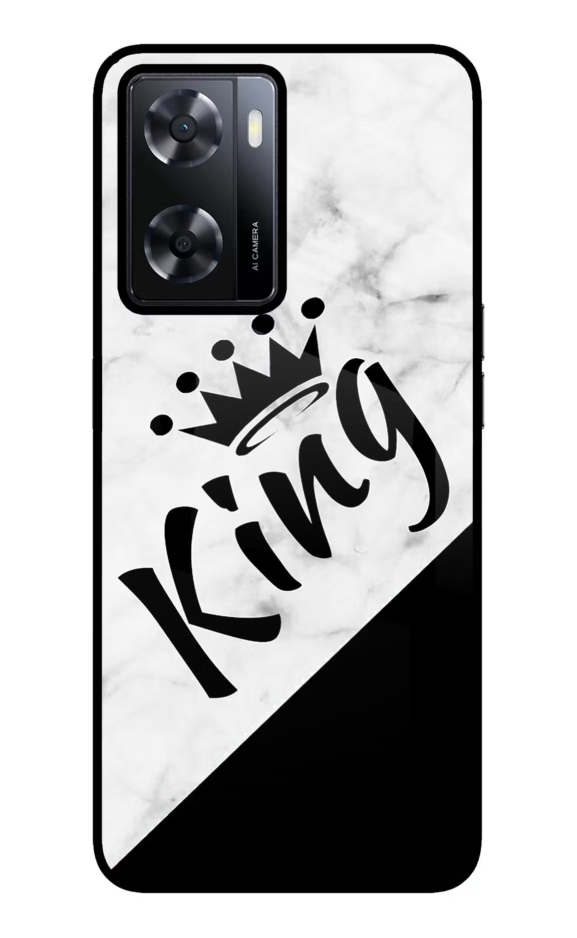 King Oppo A57 2022 Glass Case Back Cover by Casekaro