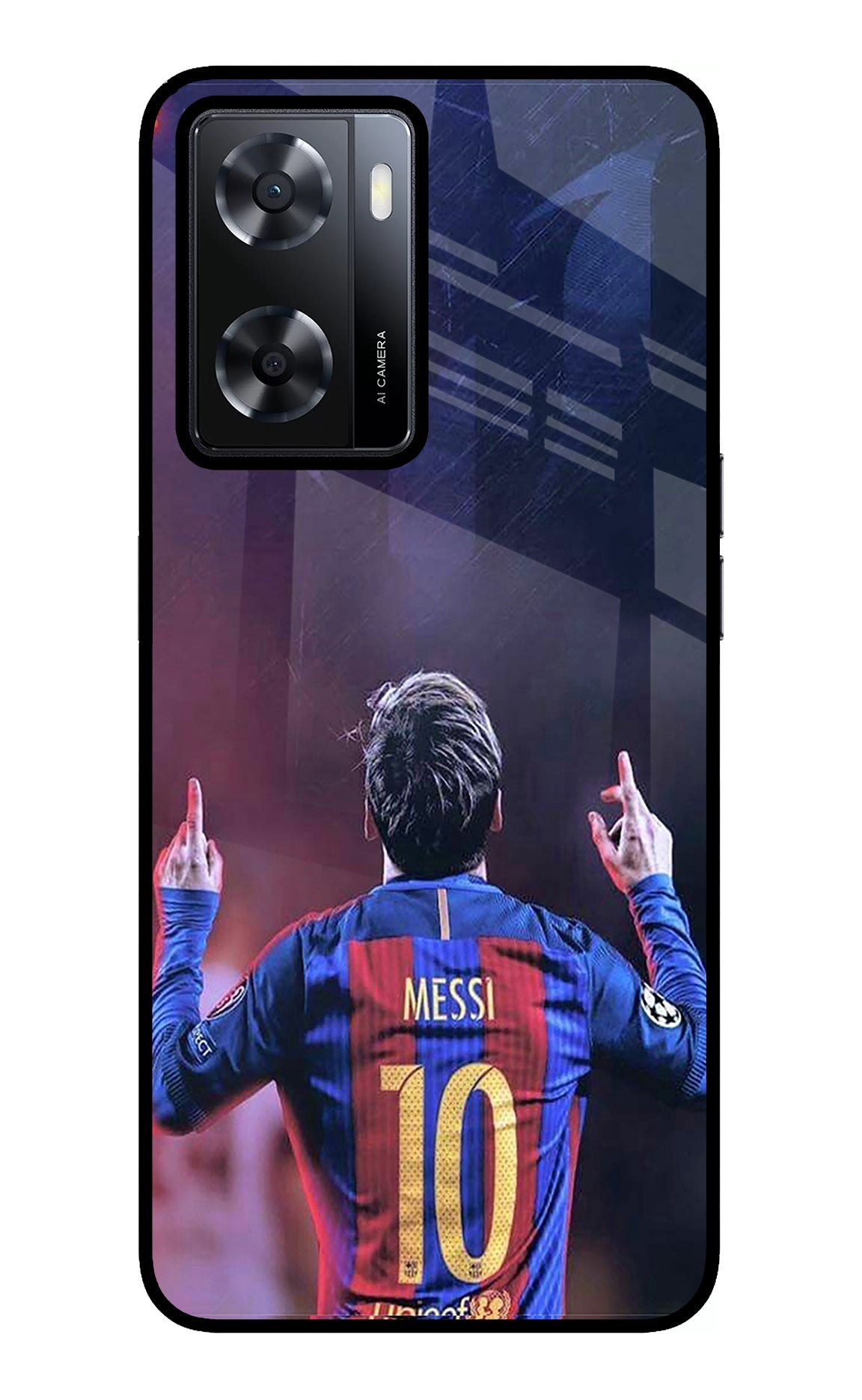 Messi Oppo A57 2022 Glass Case