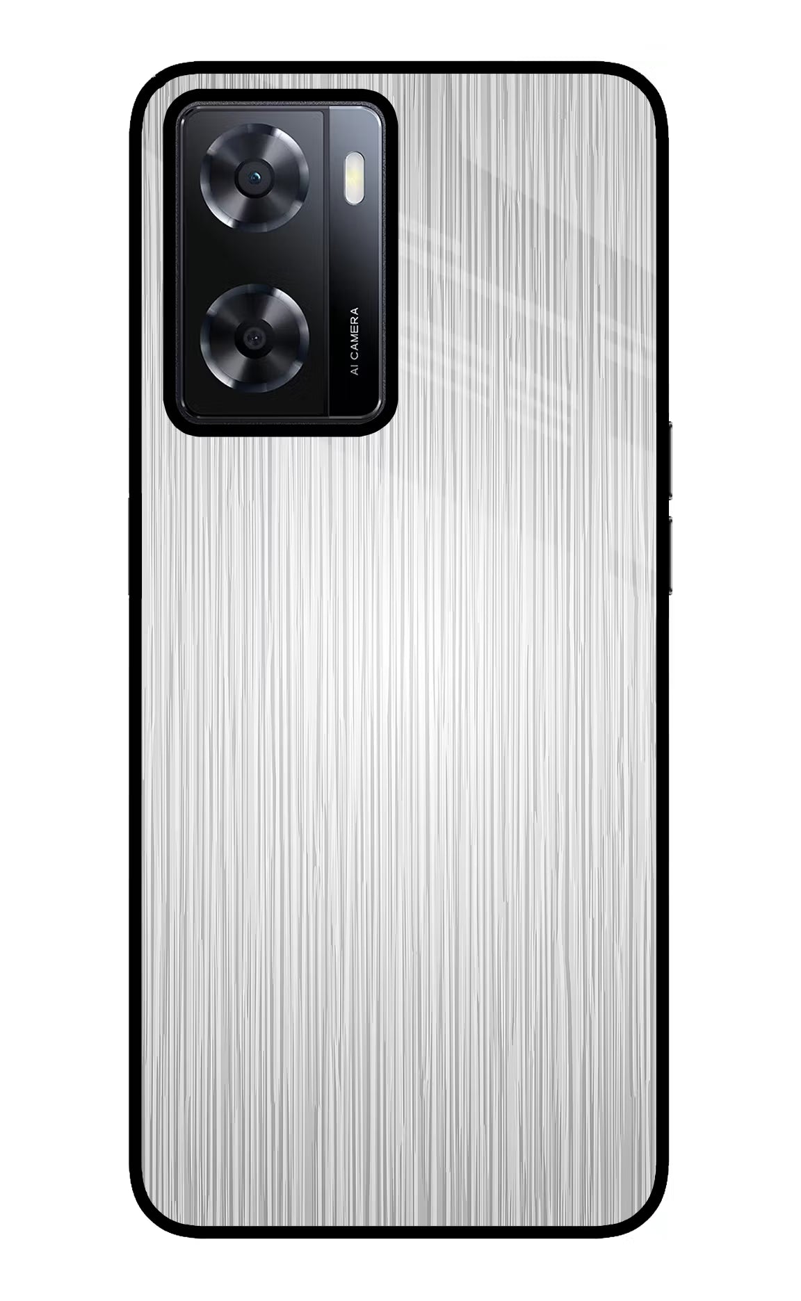 Wooden Grey Texture Oppo A57 2022 Glass Case Back Cover by Casekaro