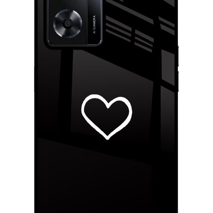 Heart Oppo A57 2022 Glass Case Back Cover by Casekaro