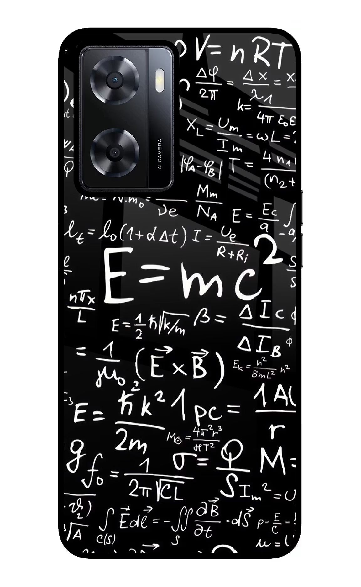 Physics Formula Oppo A57 2022 Glass Case Back Cover by Casekaro