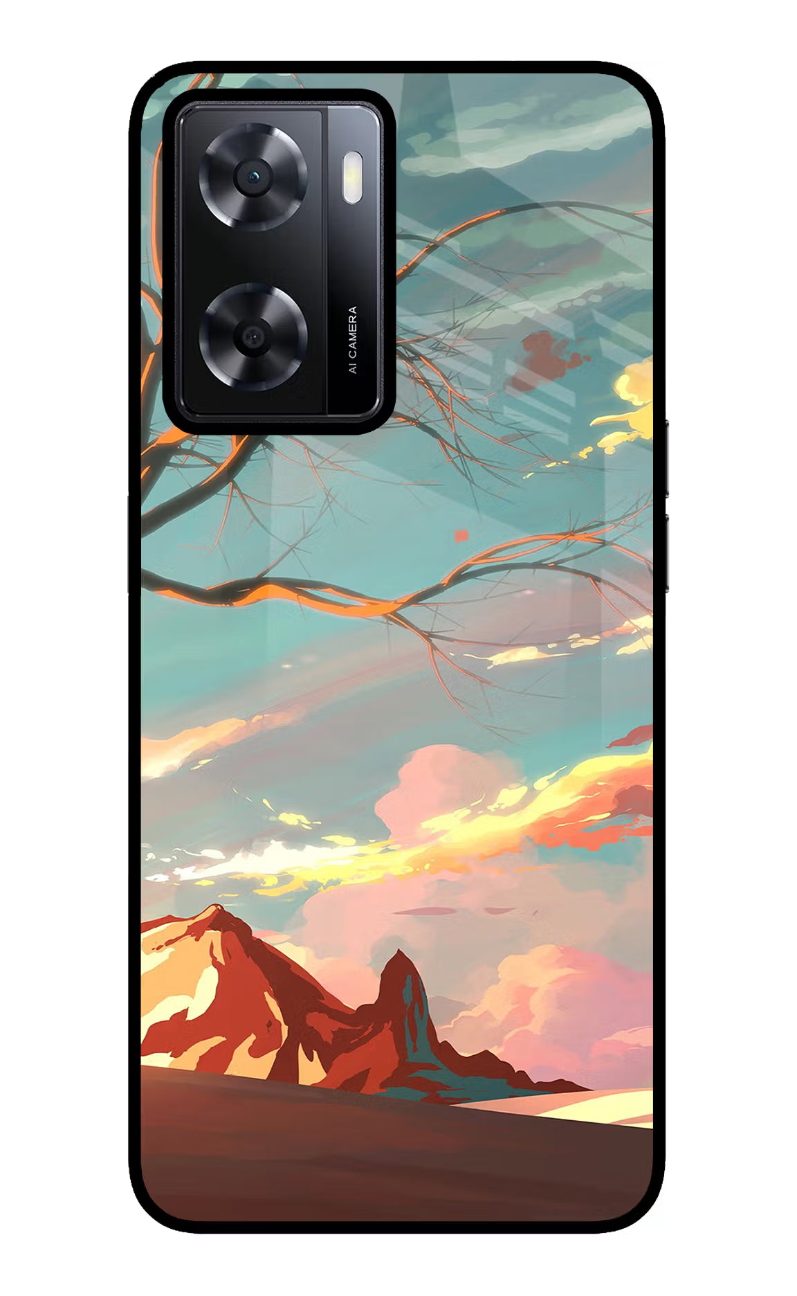 Scenery Oppo A57 2022 Glass Case Back Cover by Casekaro