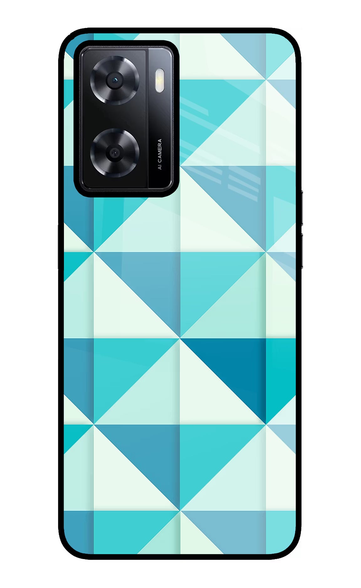 Abstract Oppo A57 2022 Glass Case Back Cover by Casekaro