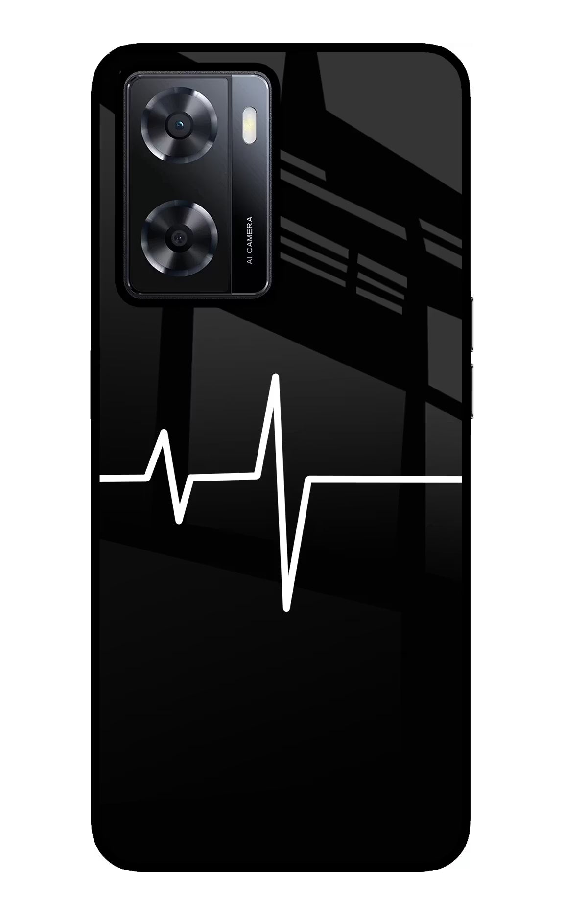 Heart Beats Oppo A57 2022 Glass Case Back Cover by Casekaro