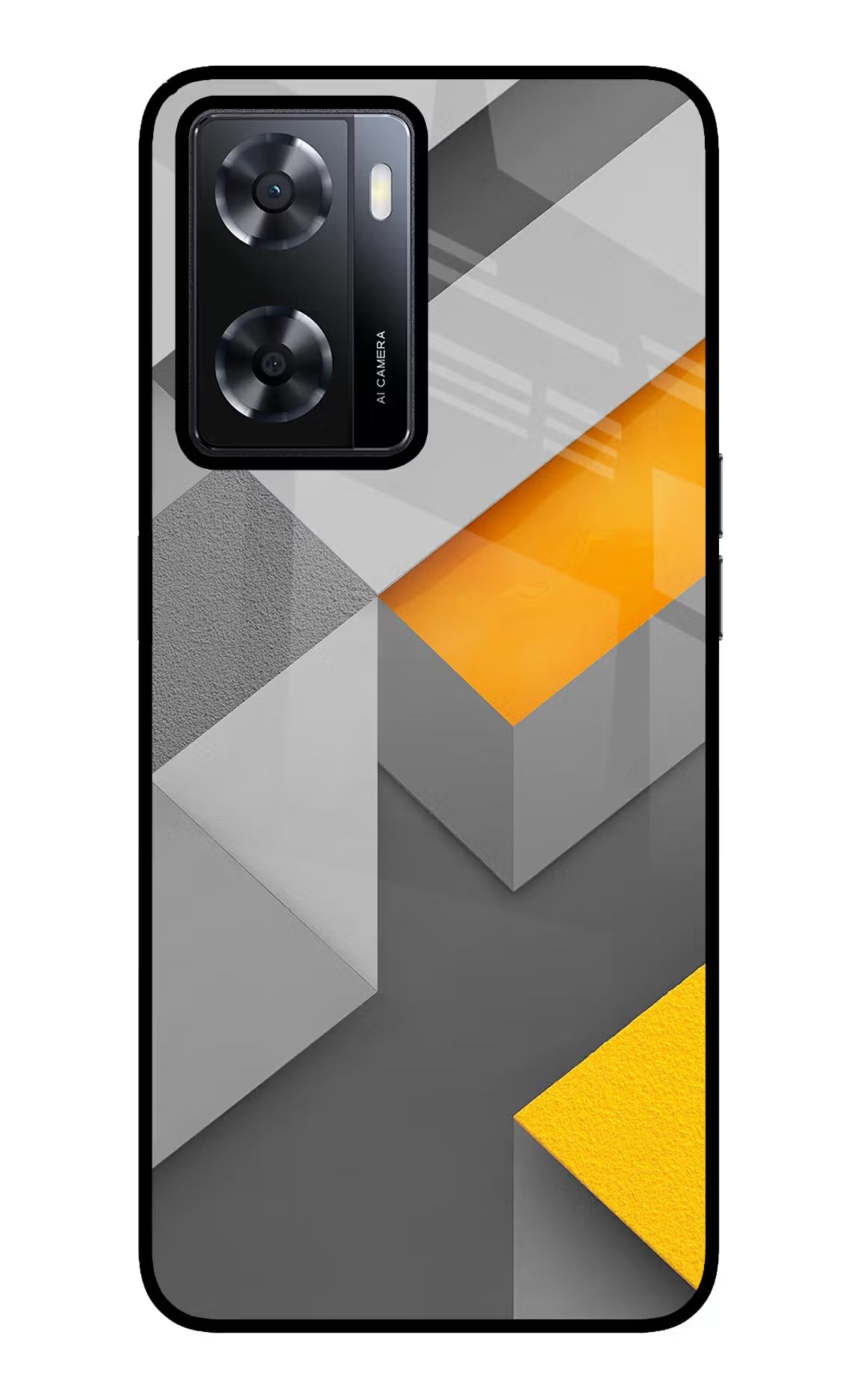 Abstract Oppo A57 2022 Glass Case Back Cover by Casekaro
