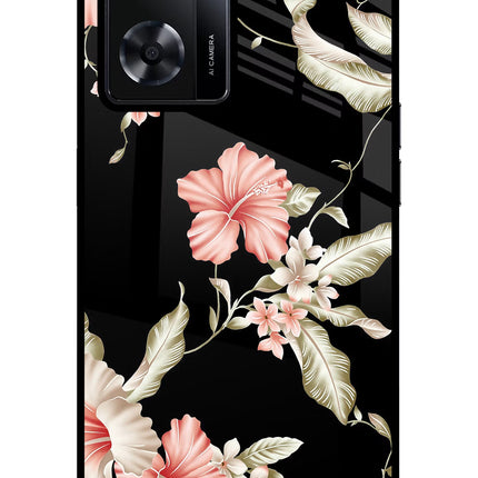 Flowers Oppo A57 2022 Glass Case Back Cover by Casekaro