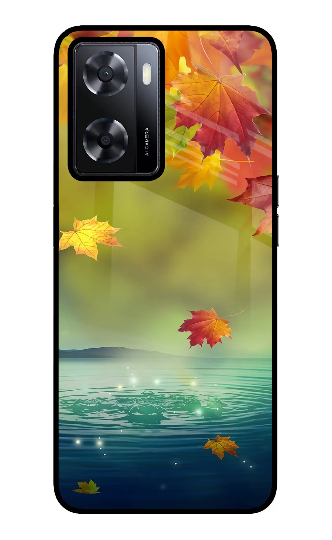 Flowers Oppo A57 2022 Glass Case Back Cover by Casekaro