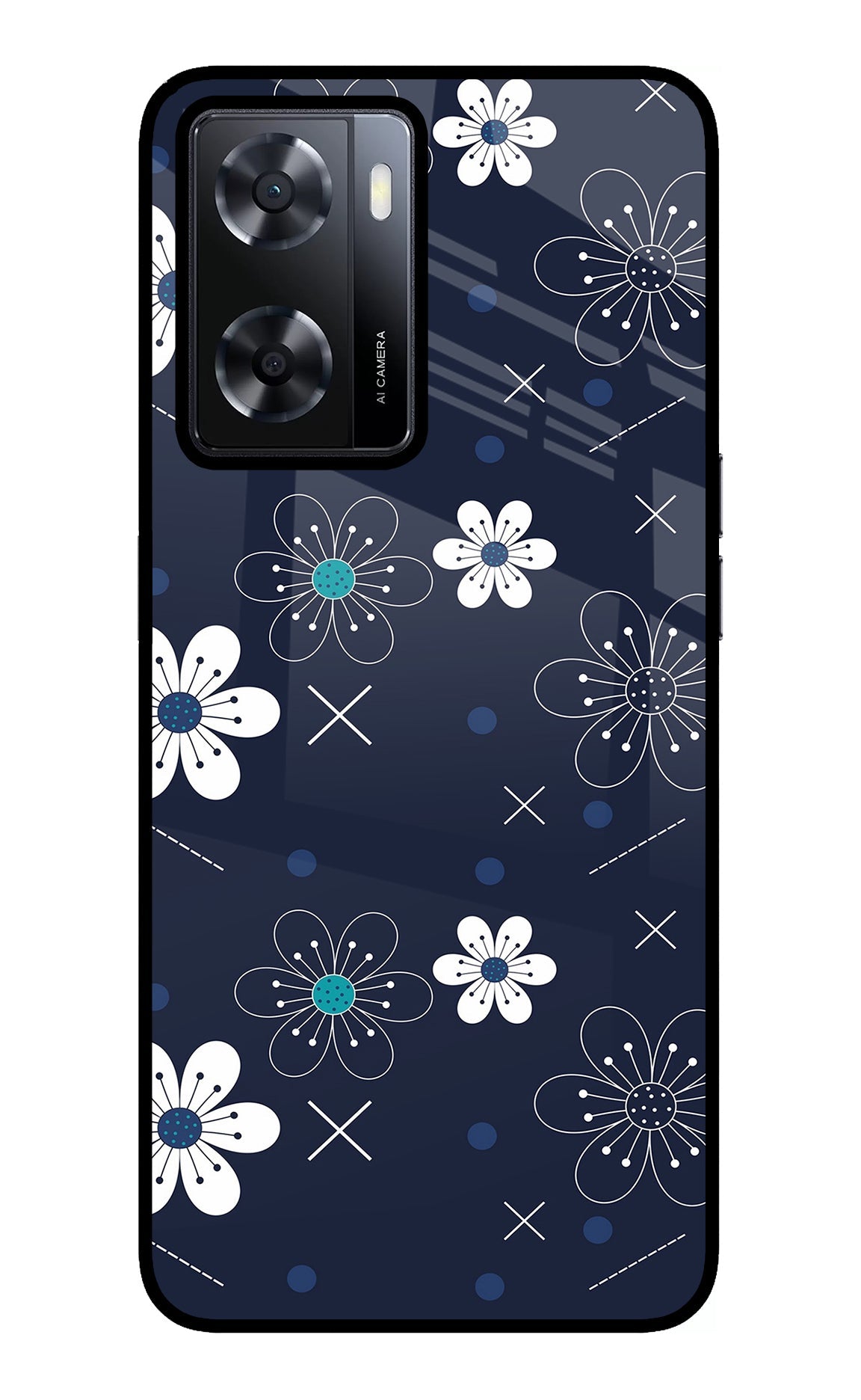 Flowers Oppo A57 2022 Back Cover