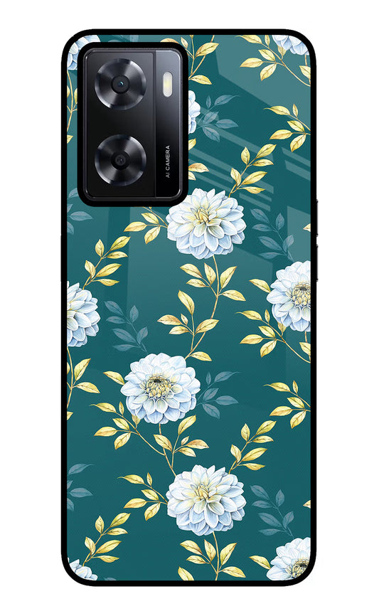 Flowers Oppo A57 2022 Glass Case