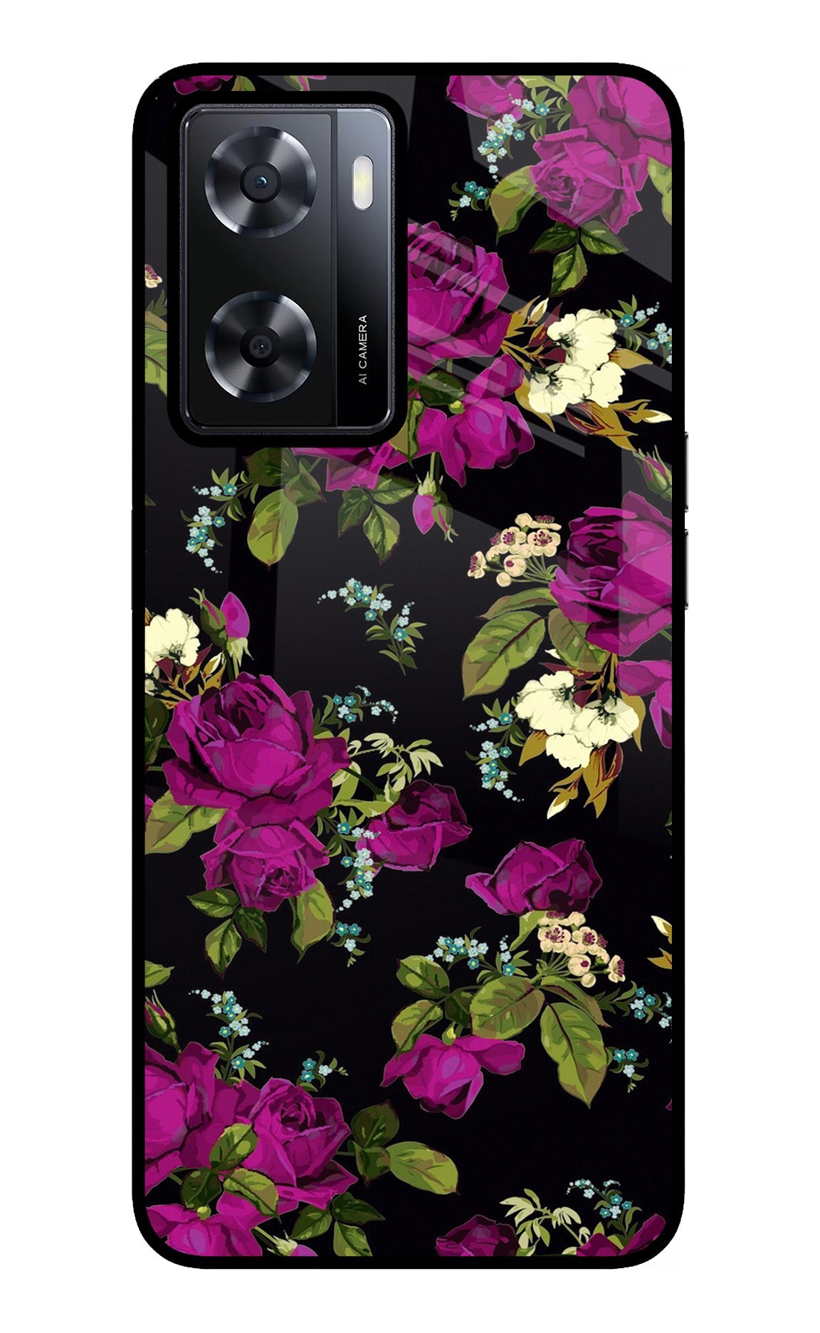 Flowers Oppo A57 2022 Glass Case