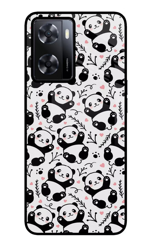 Cute Panda Oppo A57 2022 Glass Case