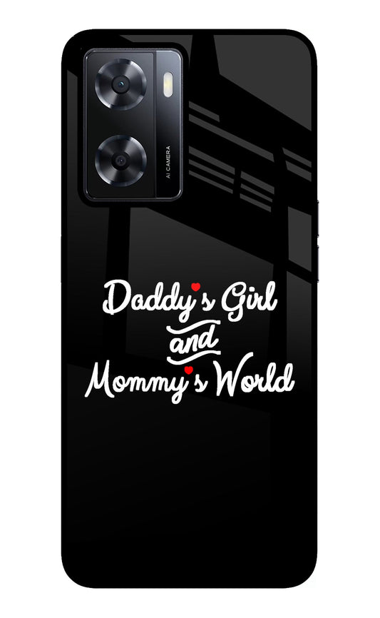 Daddy's Girl and Mommy's World Oppo A57 2022 Glass Case