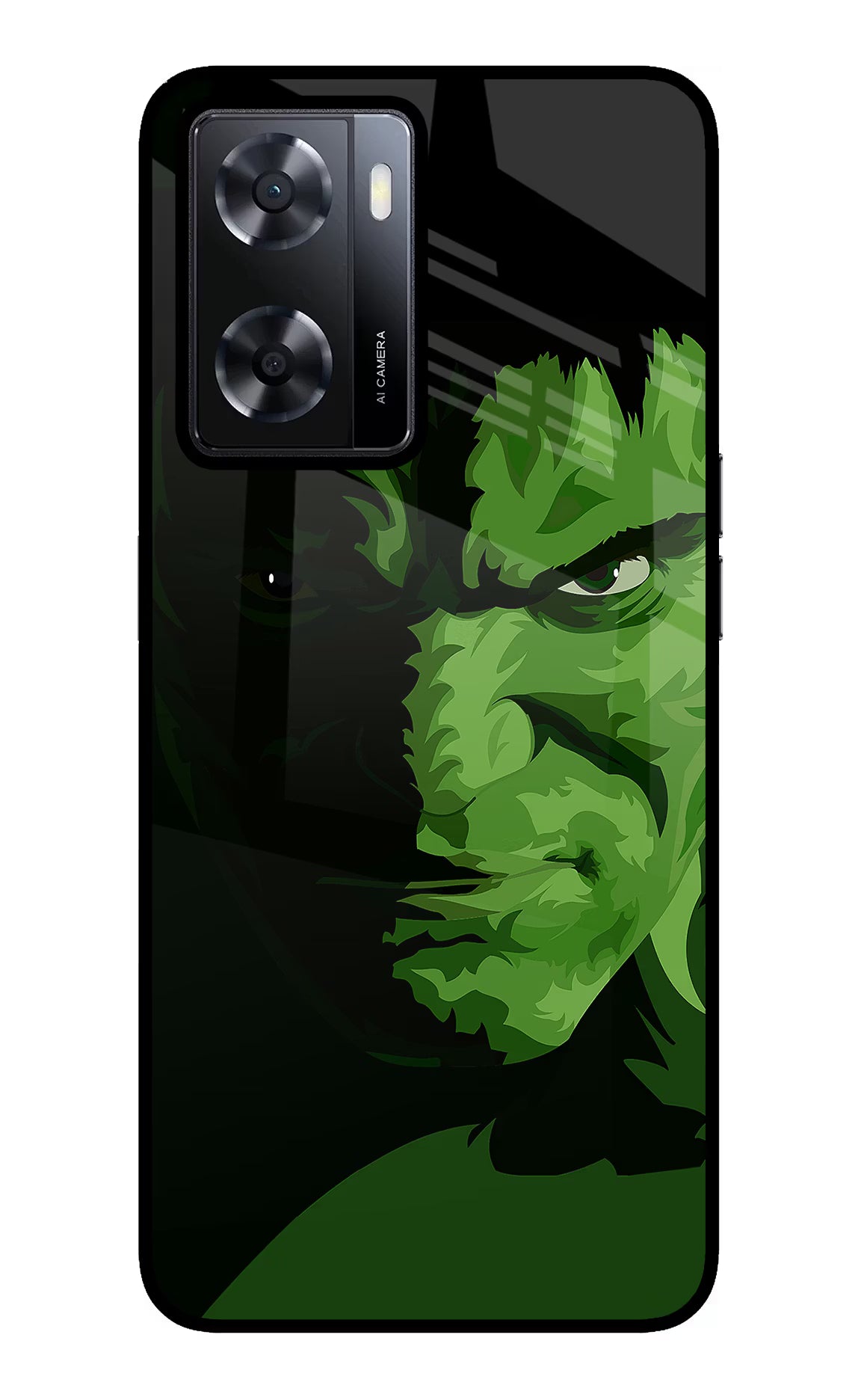 HULK Oppo A57 2022 Glass Case Back Cover by Casekaro
