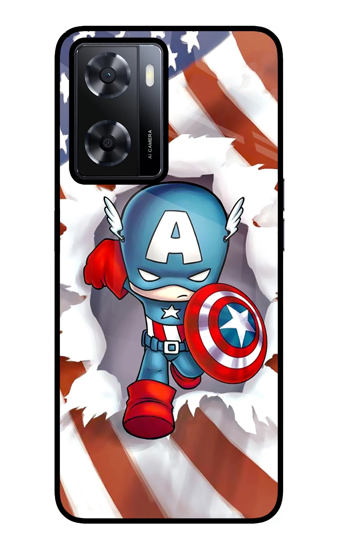 Captain America Oppo A57 2022 Glass Case