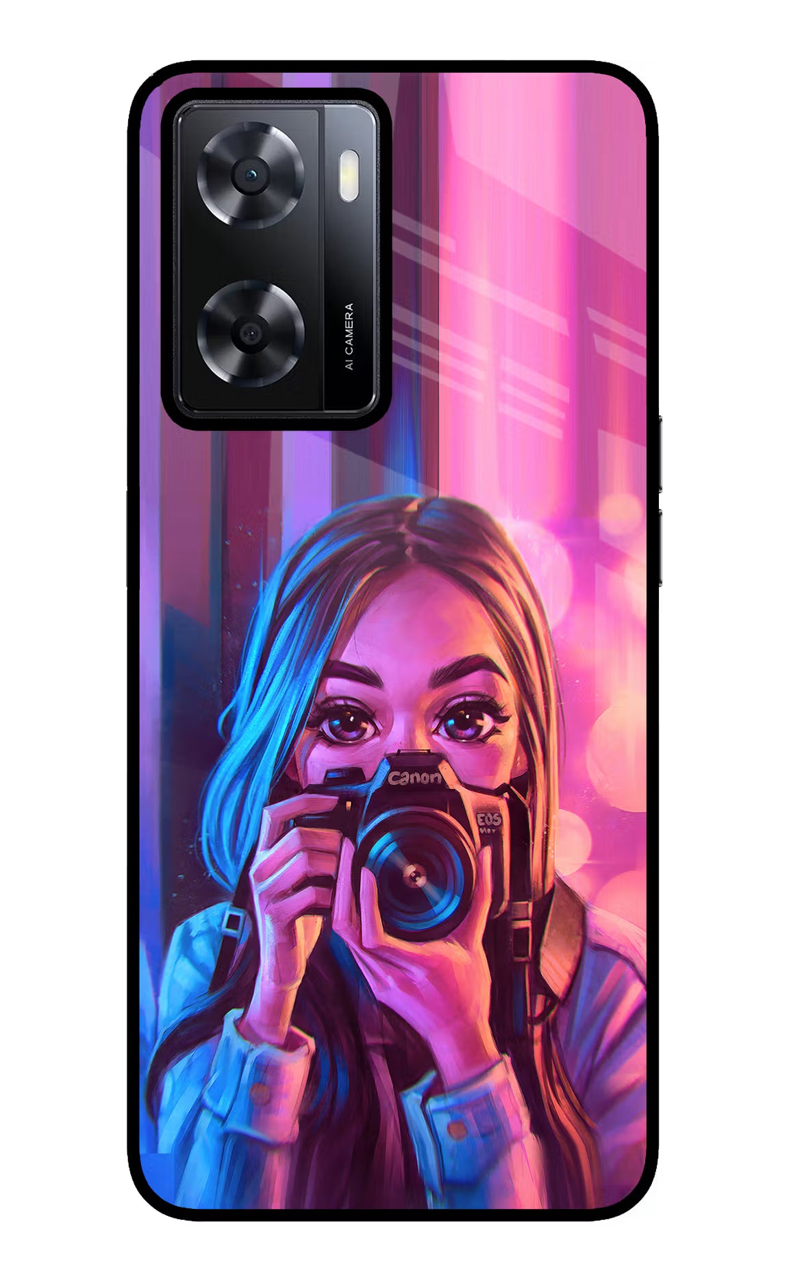 Girl Photographer Oppo A57 2022 Glass Case