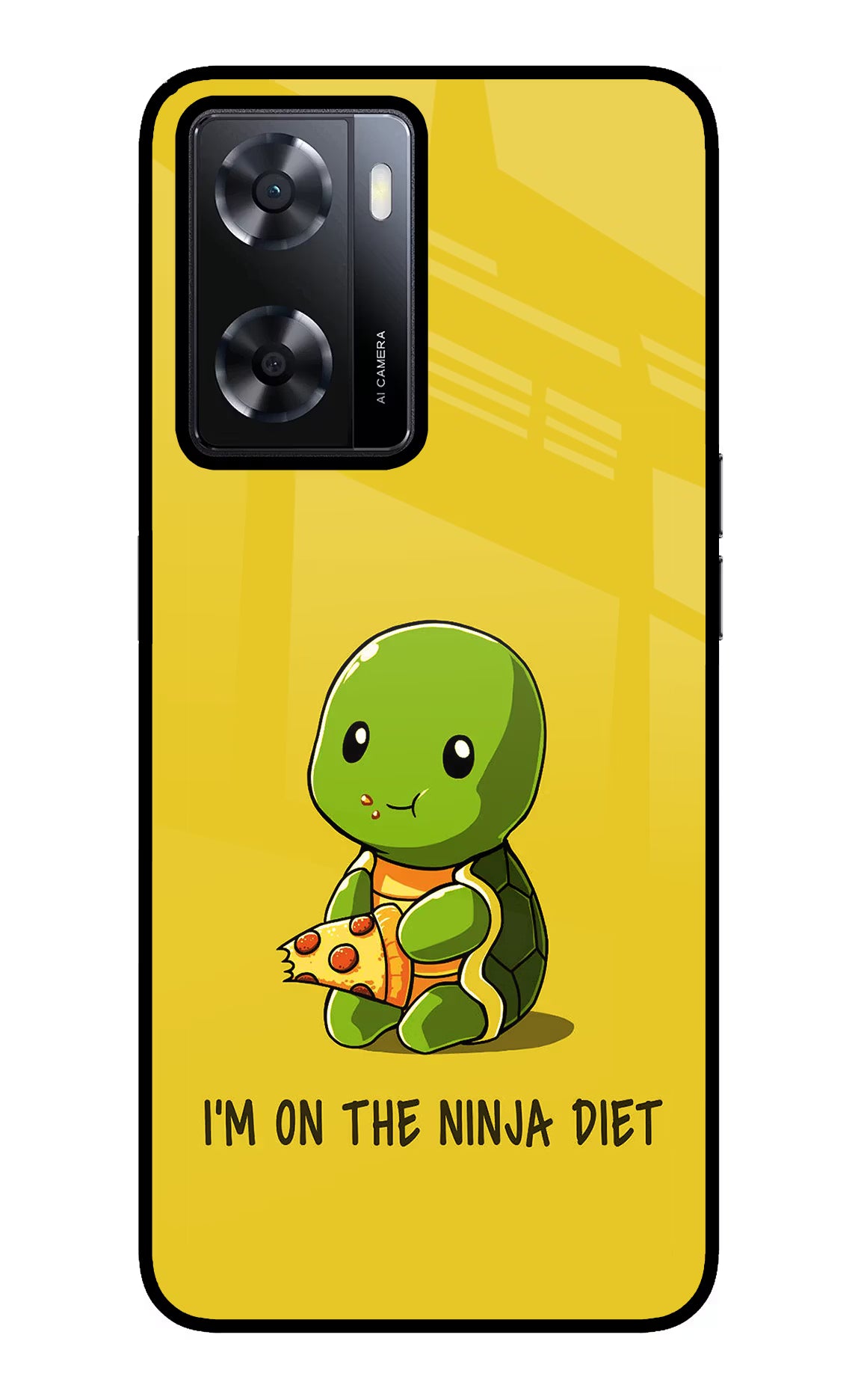 I'm on Ninja Diet Oppo A57 2022 Glass Case Back Cover by Casekaro