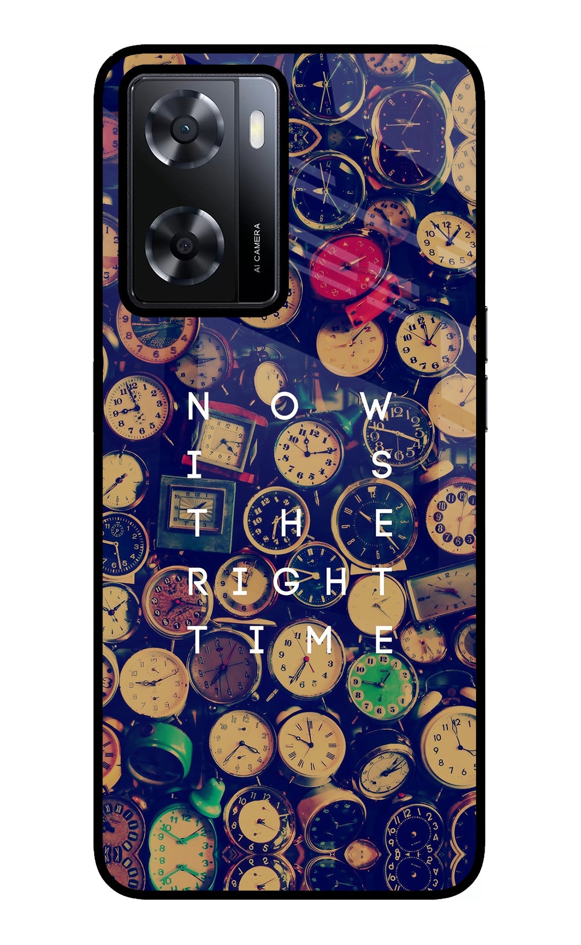 Now is the Right Time Quote Oppo A57 2022 Back Cover