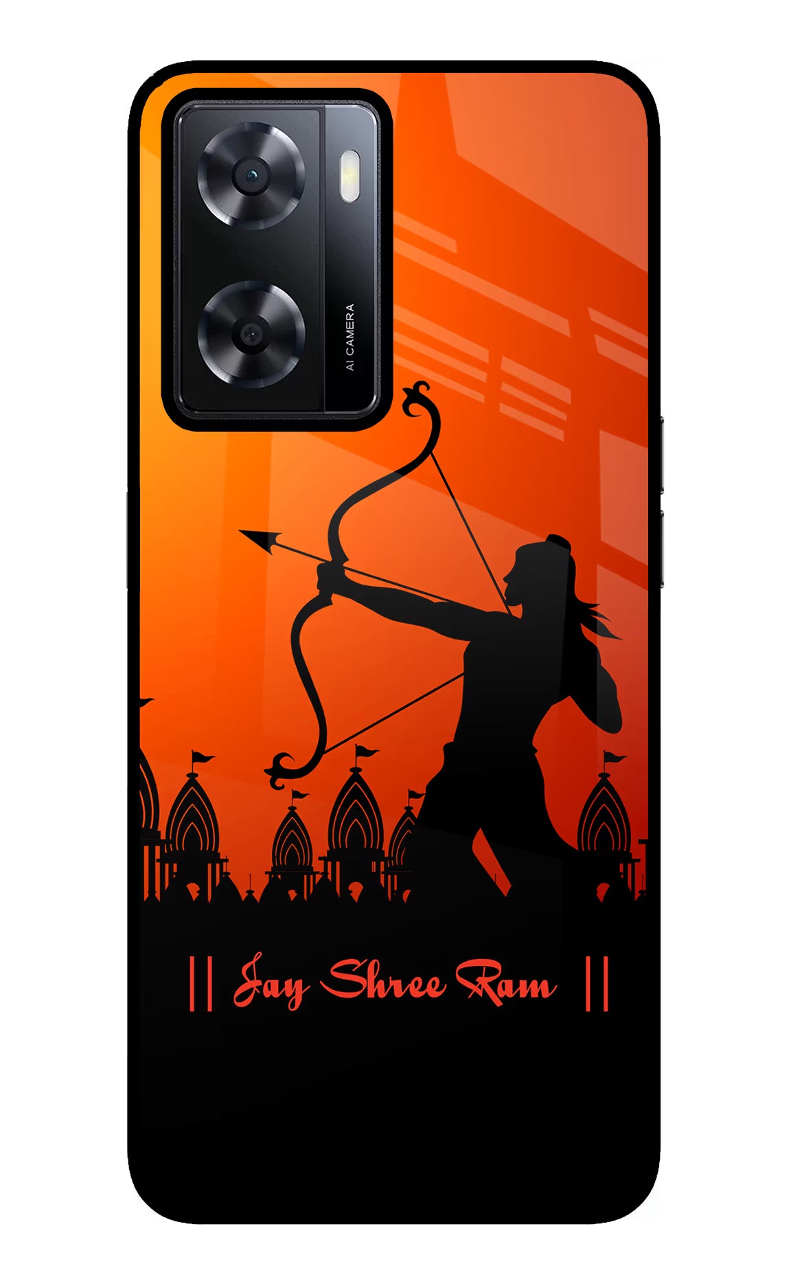 Lord Ram - 4 Oppo A57 2022 Glass Case Back Cover by Casekaro
