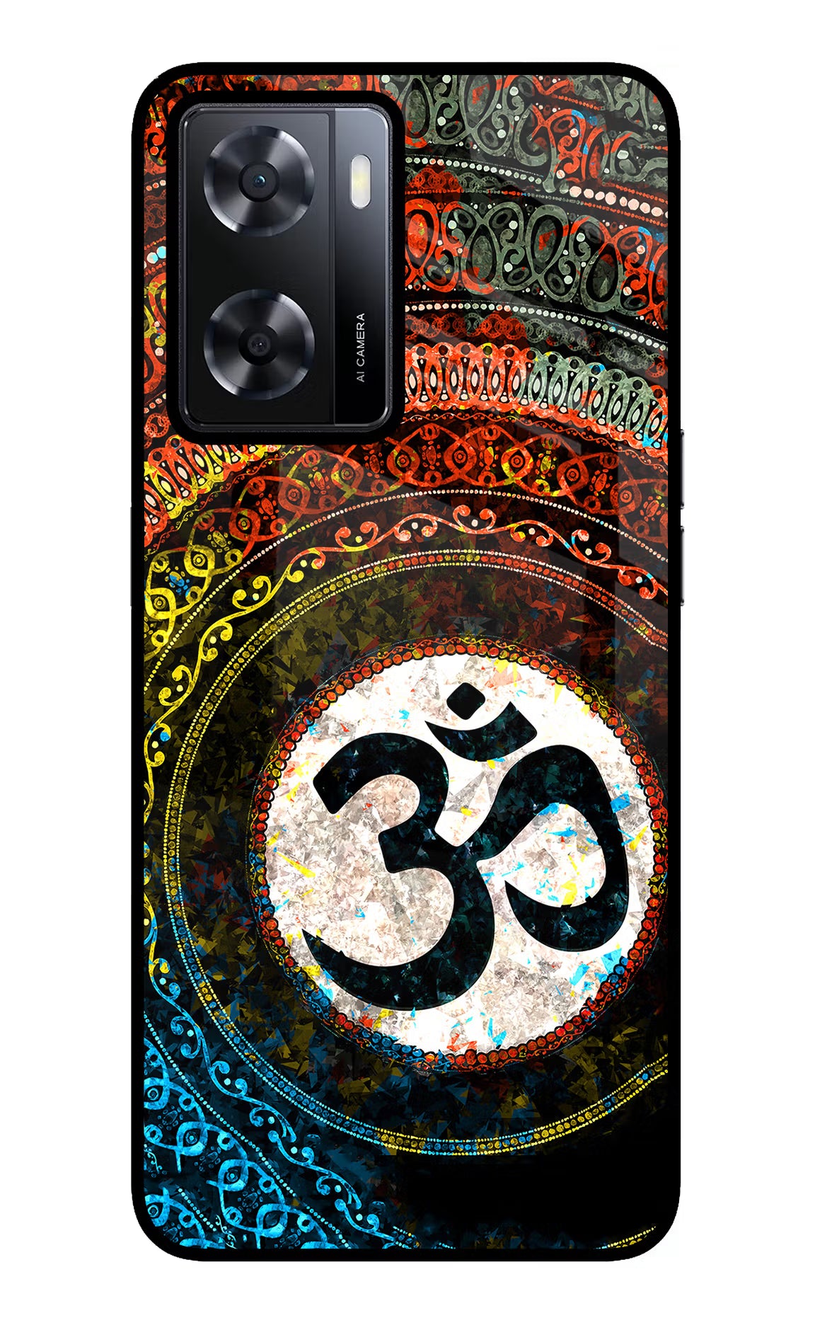 Om Cultural Oppo A57 2022 Glass Case Back Cover by Casekaro