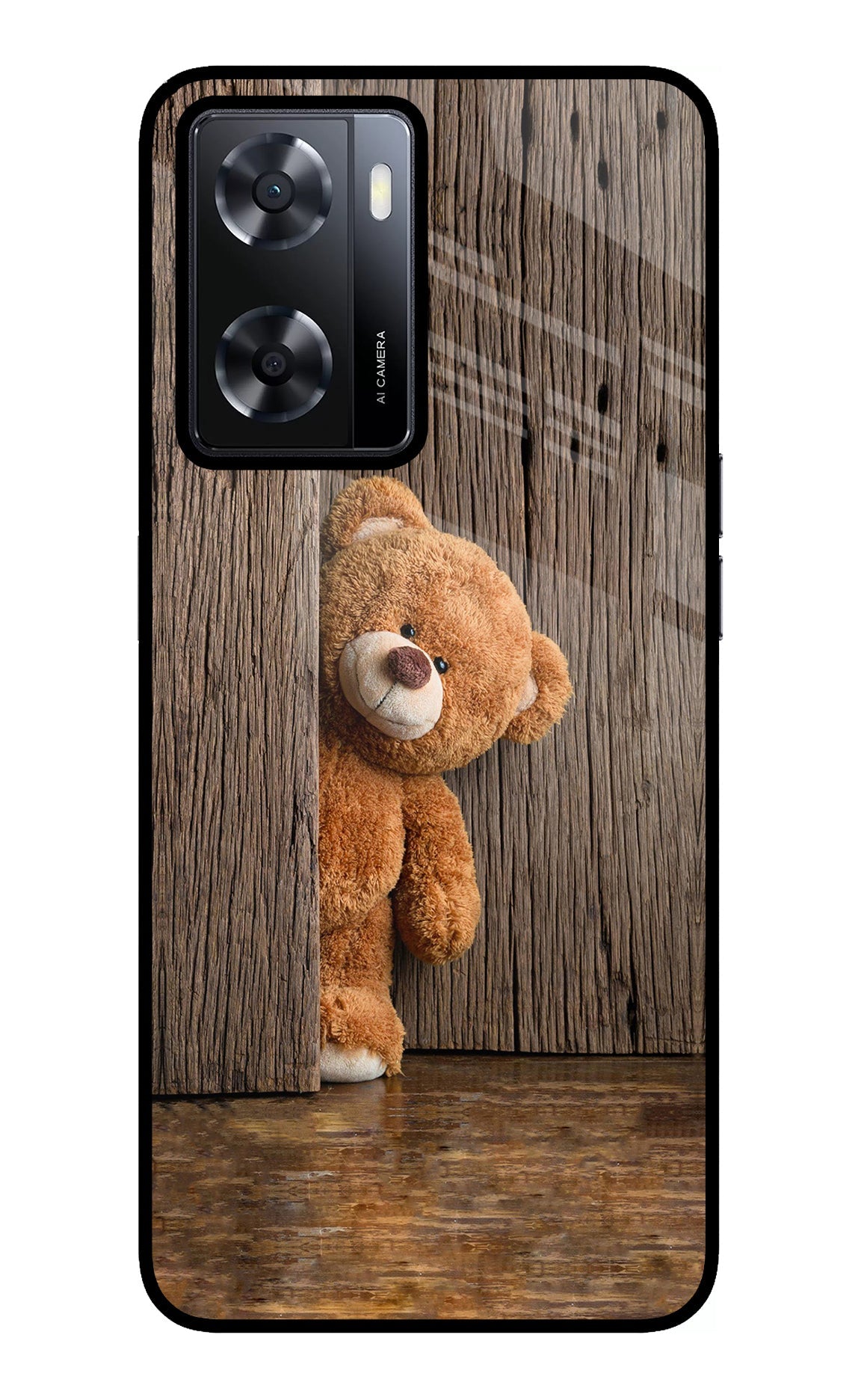 Teddy Wooden Oppo A57 2022 Back Cover