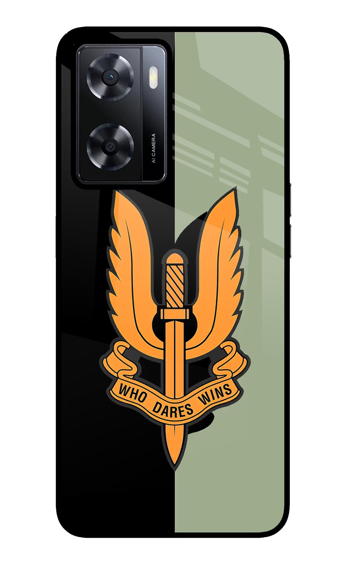 Balidan Logo Oppo A57 2022 Glass Case Back Cover by Casekaro
