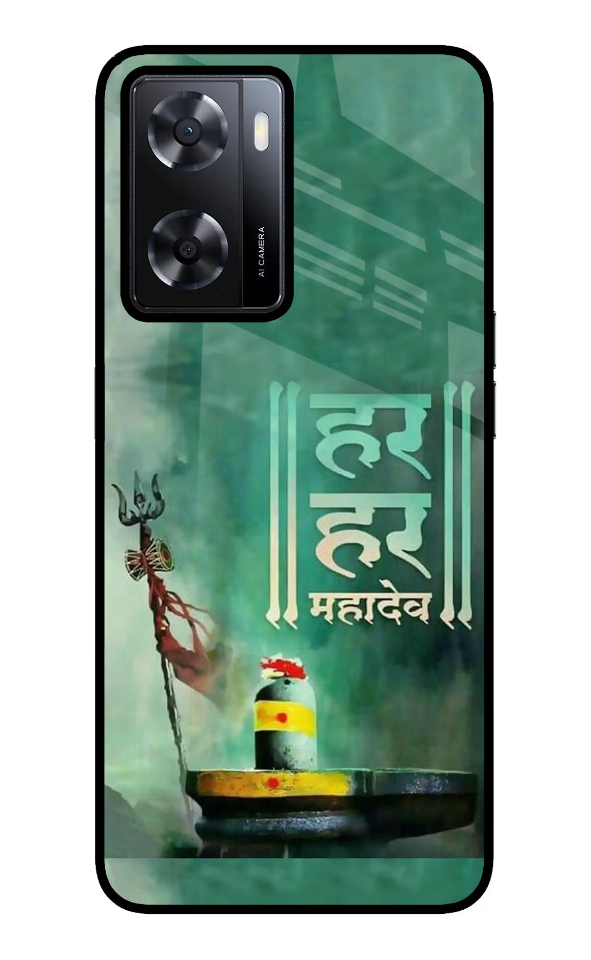Har Har Mahadev Shivling Oppo A57 2022 Glass Case Back Cover by Casekaro