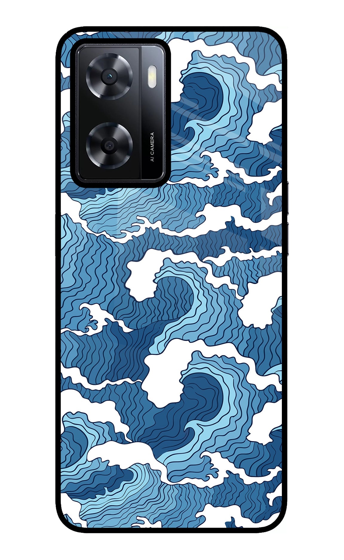 Blue Waves Oppo A57 2022 Back Cover