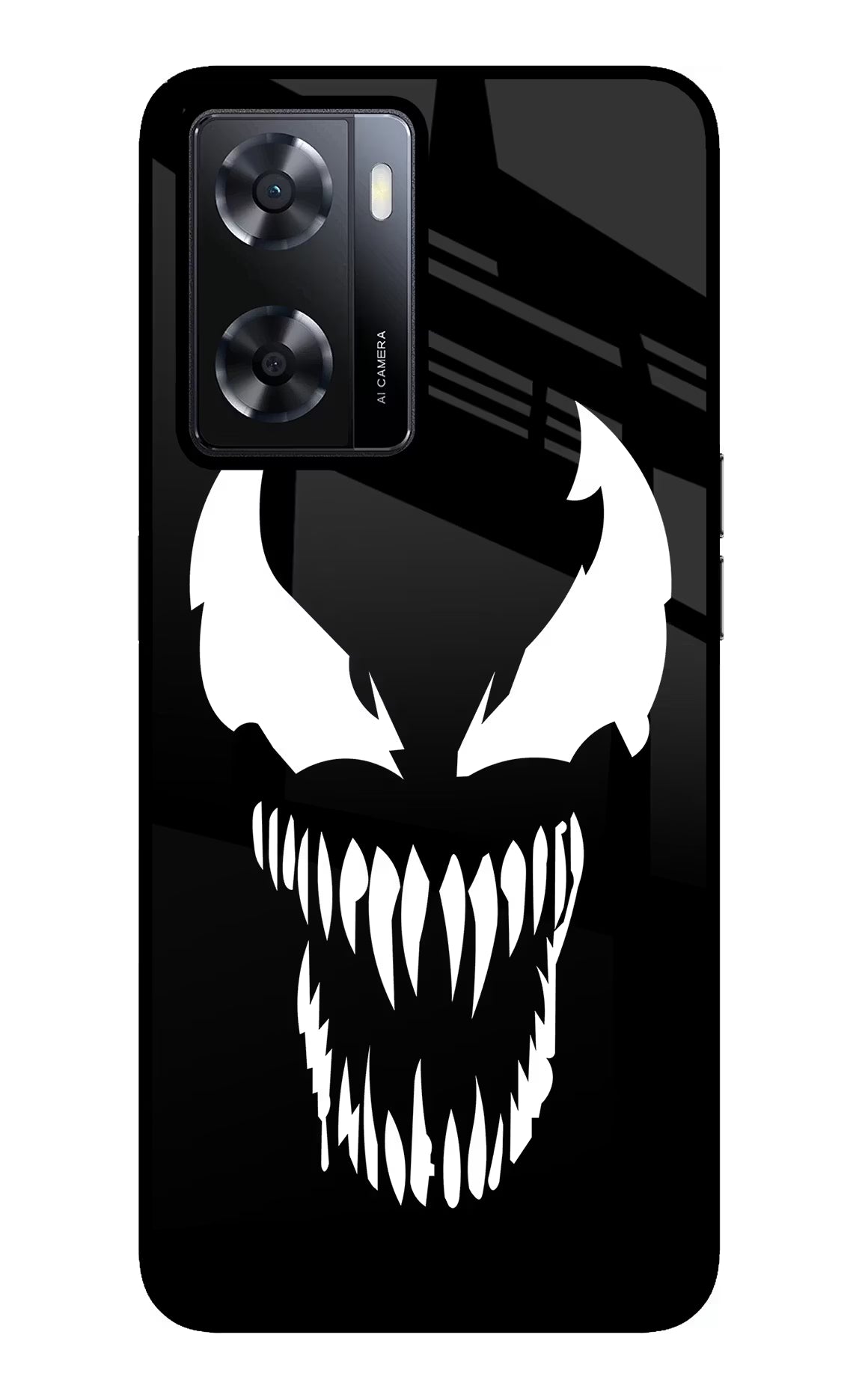 Venom Oppo A57 2022 Glass Case Back Cover by Casekaro