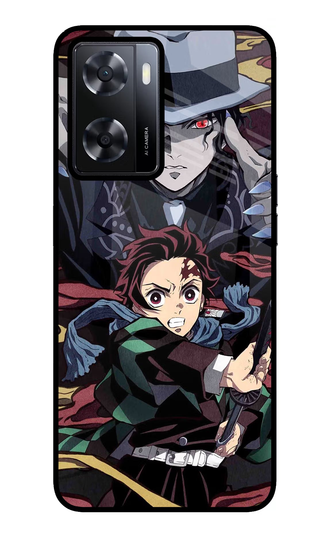 Demon Slayer Oppo A57 2022 Glass Case Back Cover by Casekaro