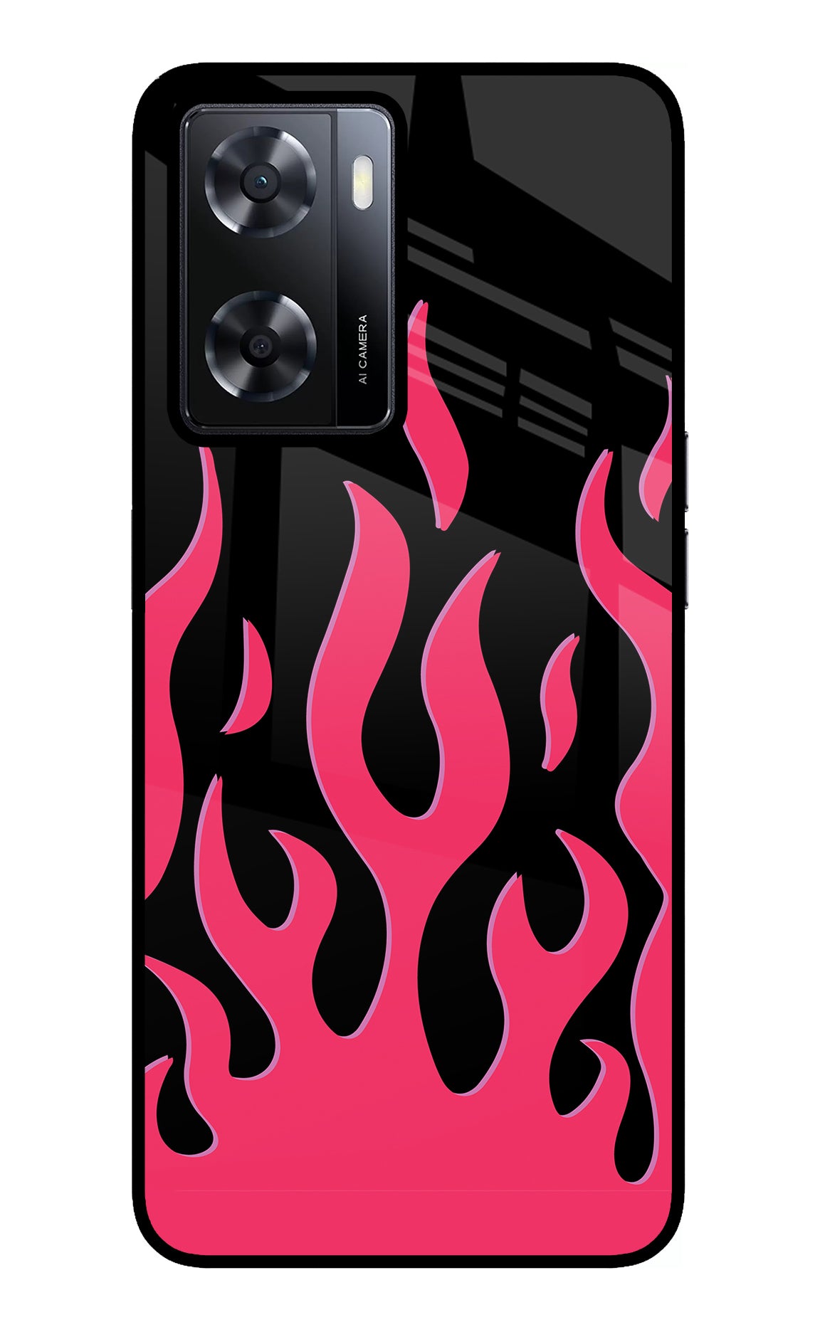 Fire Flames Oppo A57 2022 Back Cover