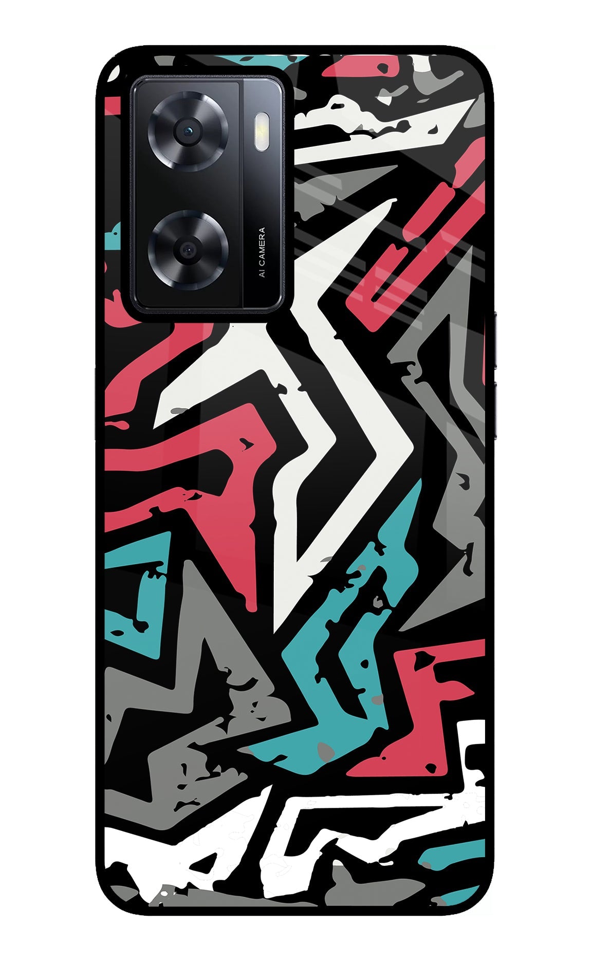 Geometric Graffiti Oppo A57 2022 Back Cover